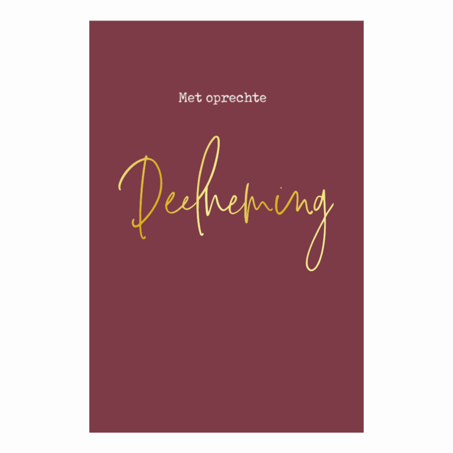 Kaart 'Met oprechte deelneming'