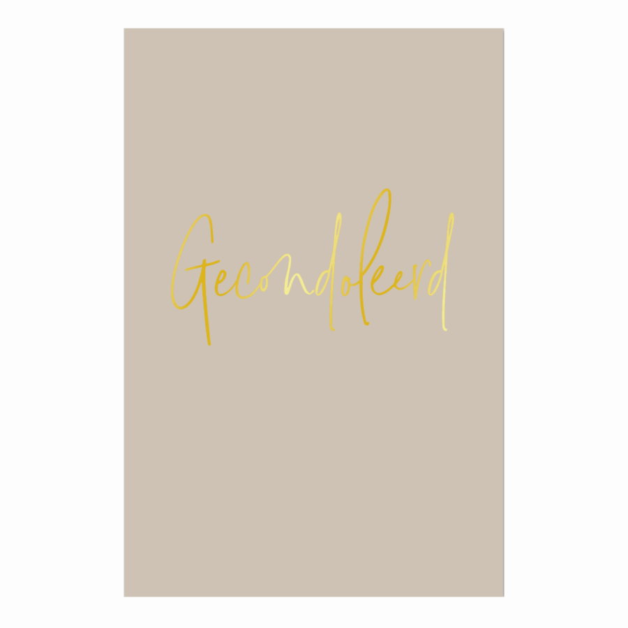 Kaart 'Gecondoleerd'