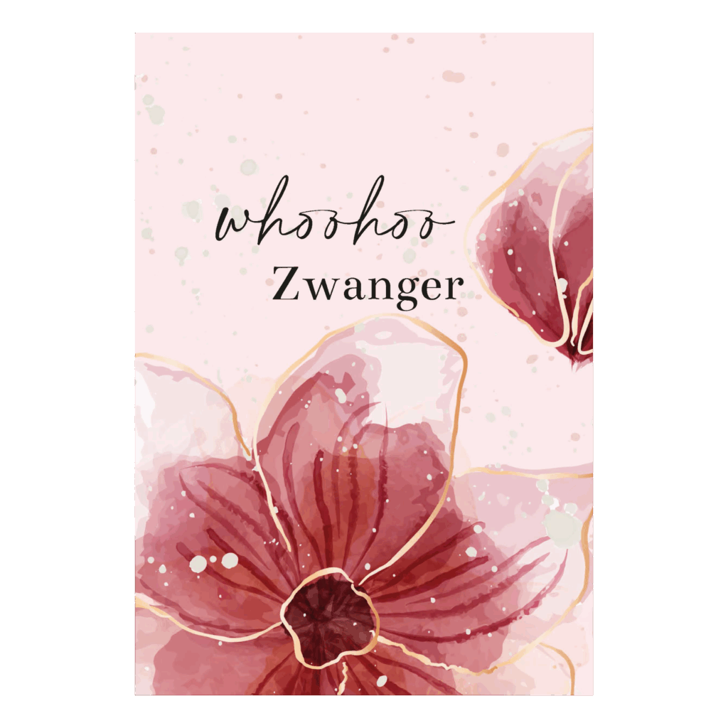 Wenskaart 'Woohoo, zwanger!'