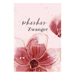 Wenskaart 'Woohoo, zwanger!'