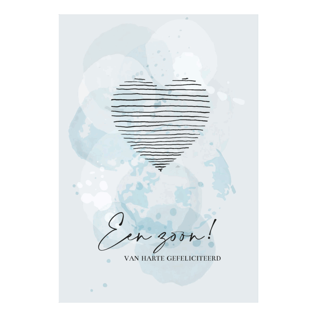 Wenskaart 'Een zoon'