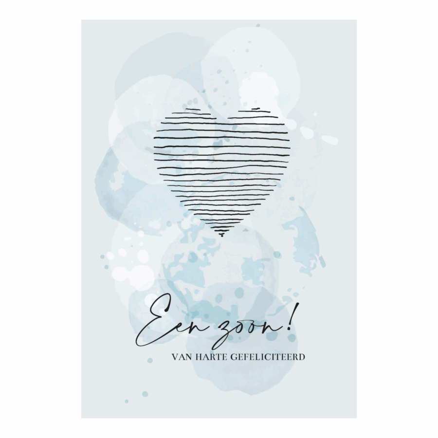 Wenskaart 'Een zoon'