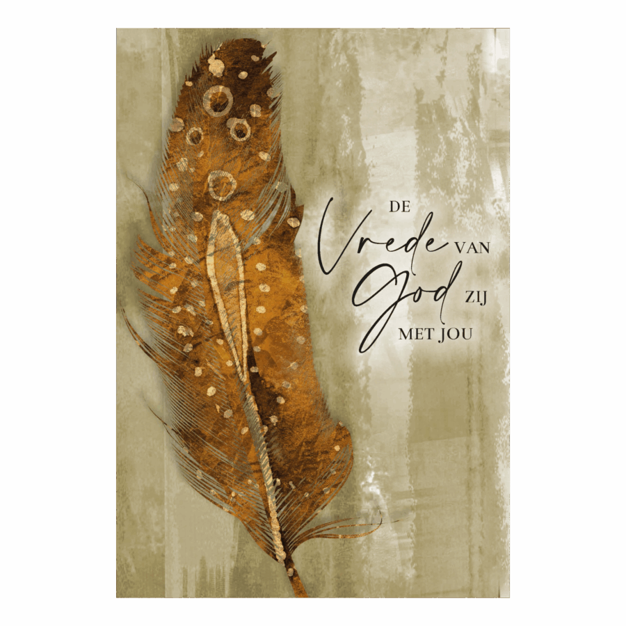 Wenskaart 'De vrede van God zij met jou'