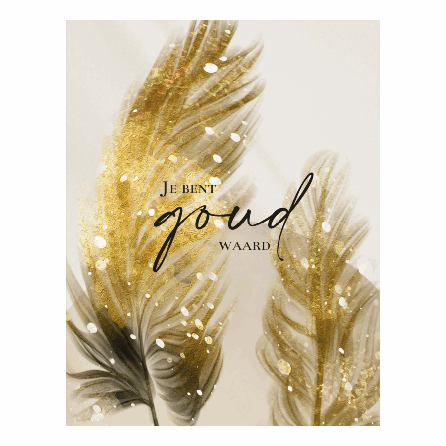 Wenskaart 'Je bent goud waard'