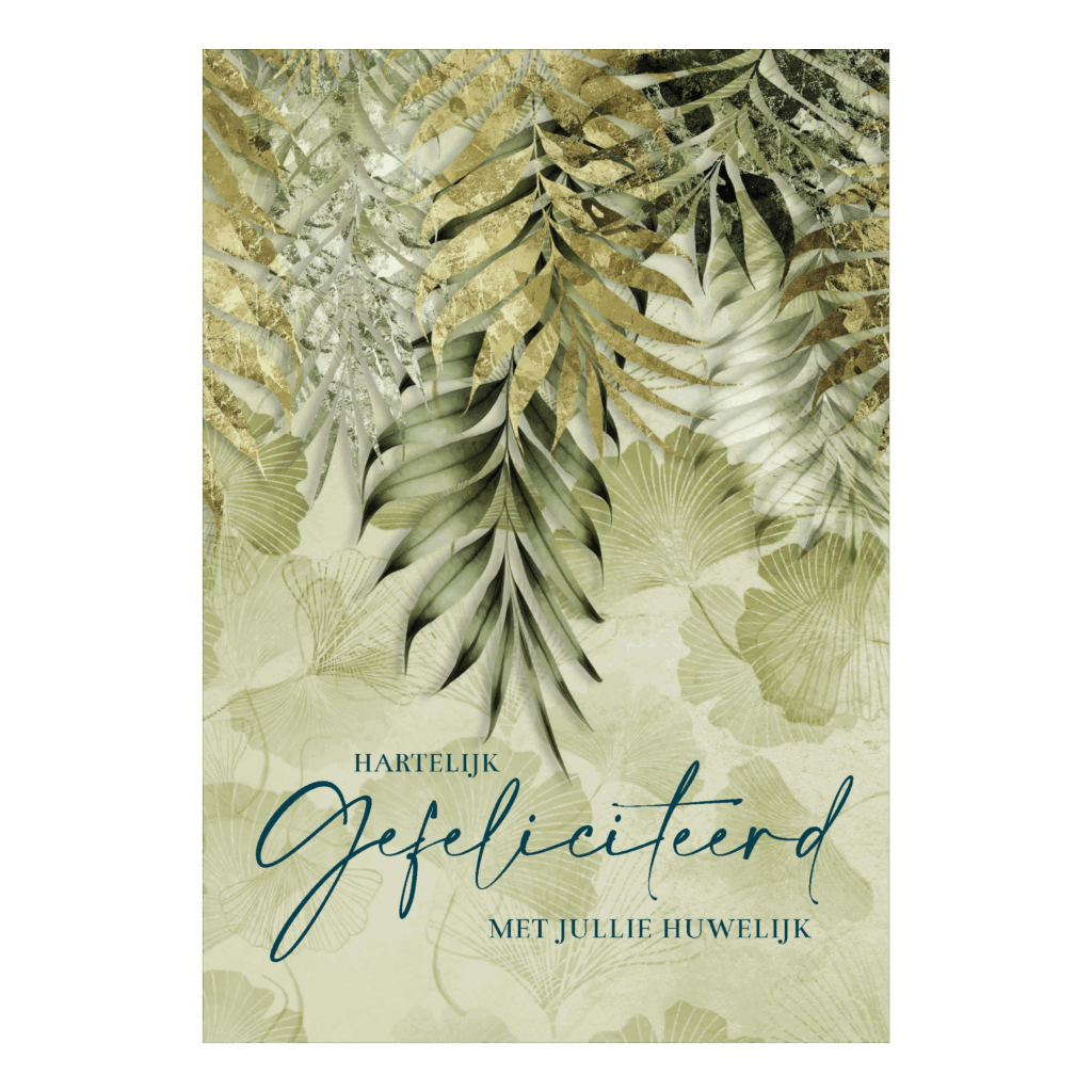 Wenskaart 'Gefeliciteerd met jullie huwelijk'