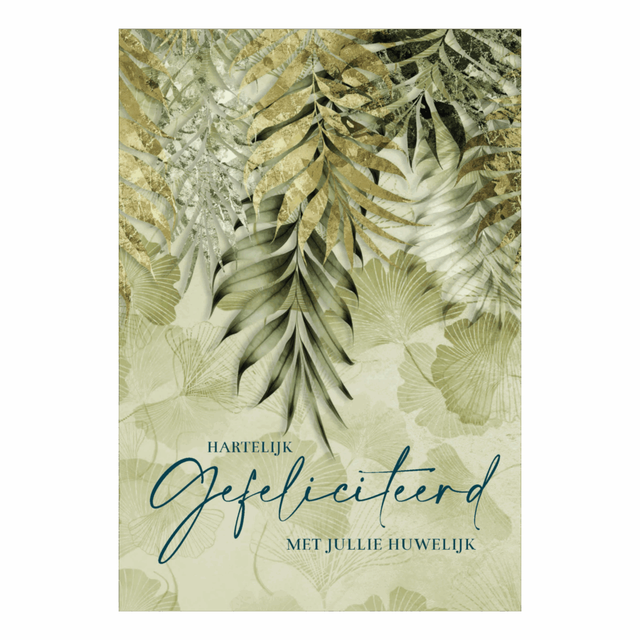 Wenskaart 'Gefeliciteerd met jullie huwelijk'