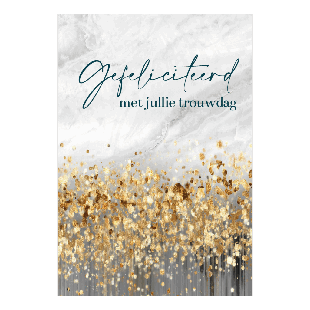 Wenskaart 'Gefeliciteerd met jullie trouwdag'