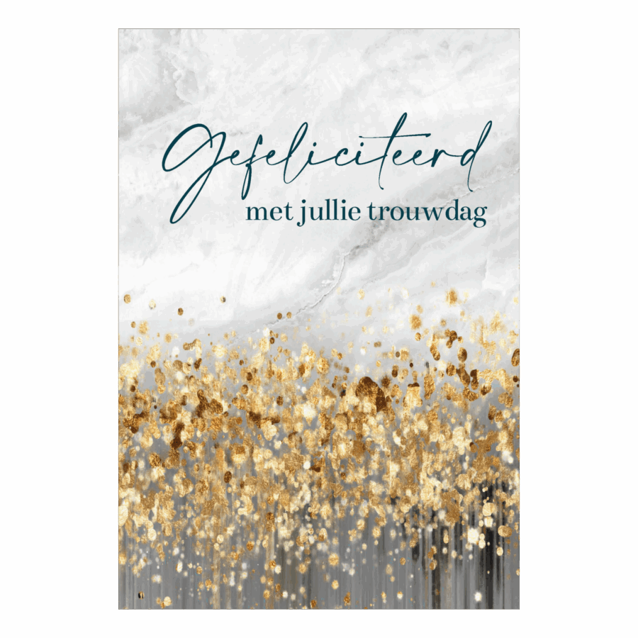 Wenskaart 'Gefeliciteerd met jullie trouwdag'