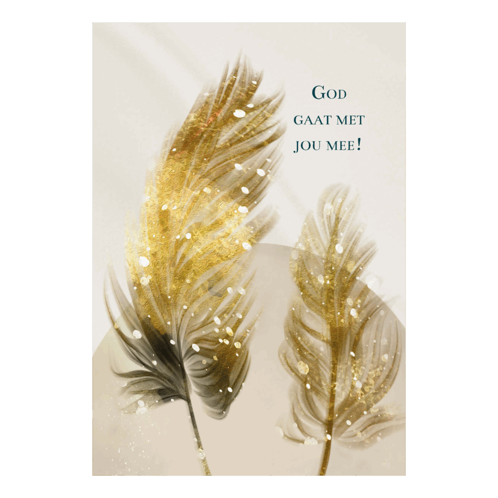 Wenskaart 'God gaat met jou mee'