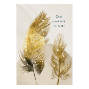 Wenskaart 'God gaat met jou mee'
