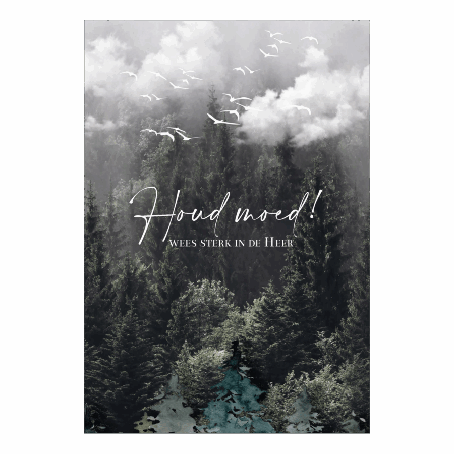 Wenskaart 'Houd moed'