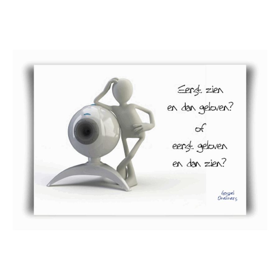 Poster A4 eerst geloven dan zien