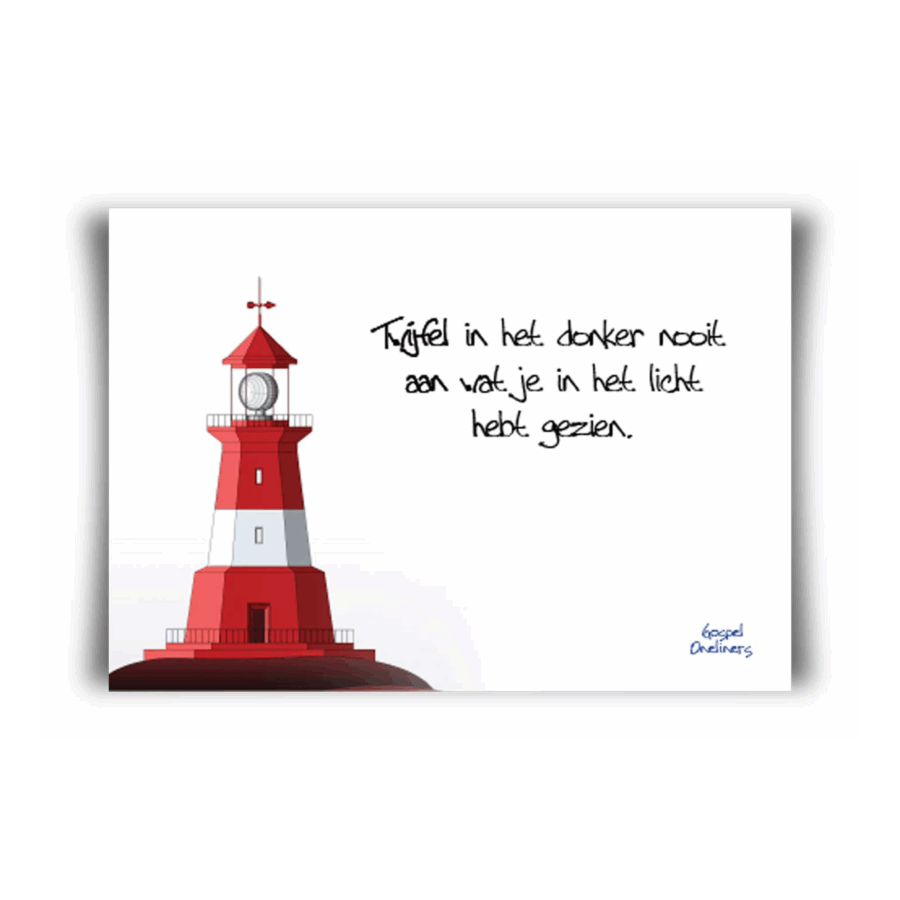 Poster A4 twijfel in het donker nooit