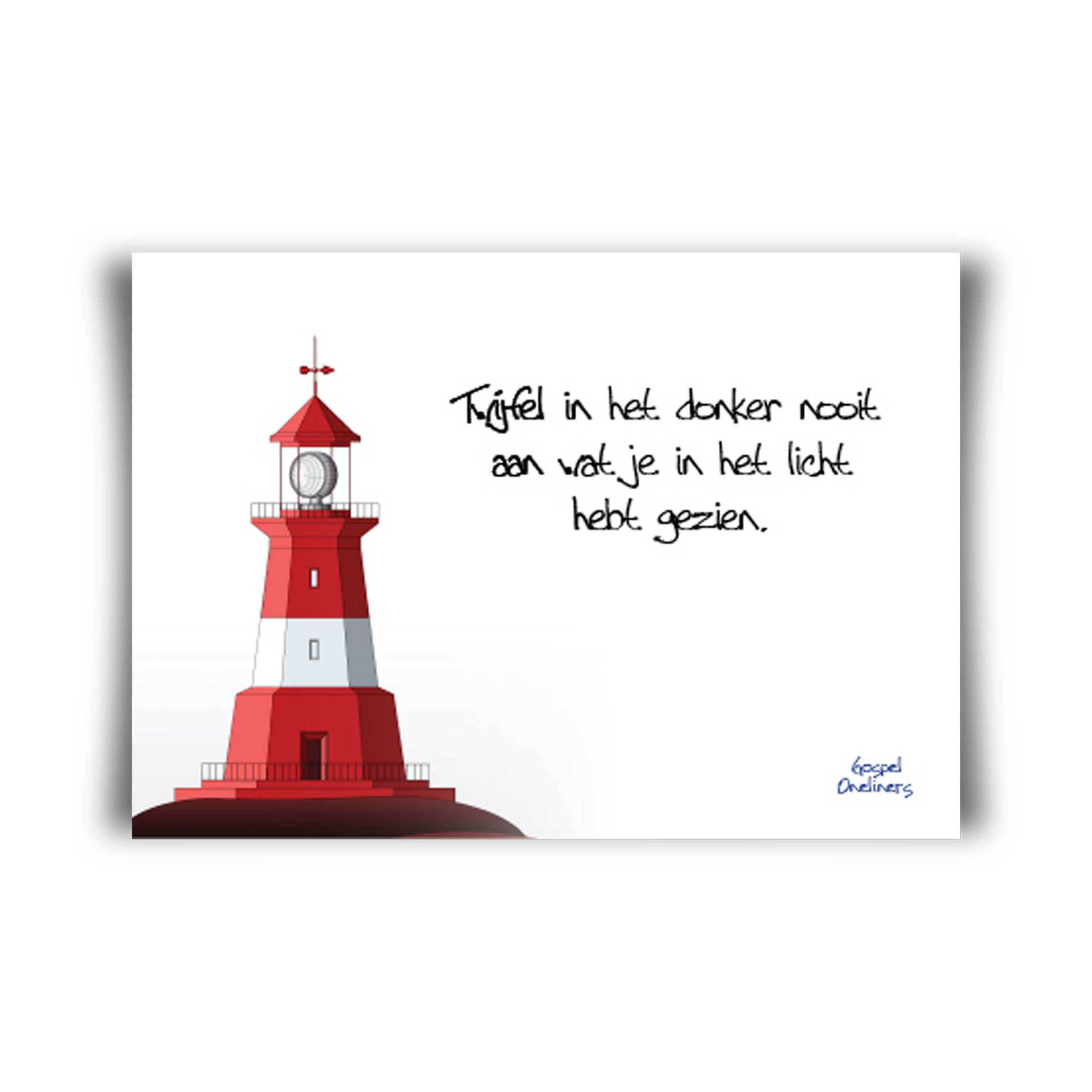 Poster A4 twijfel in het donker nooit