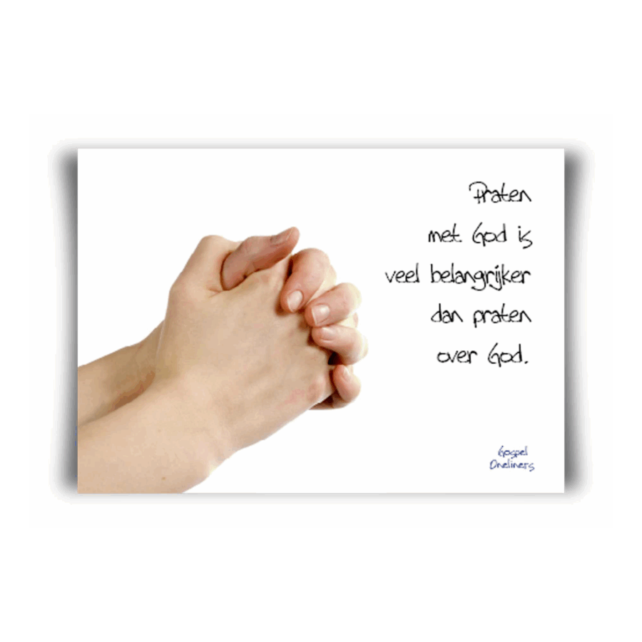 Poster A4 praten met God