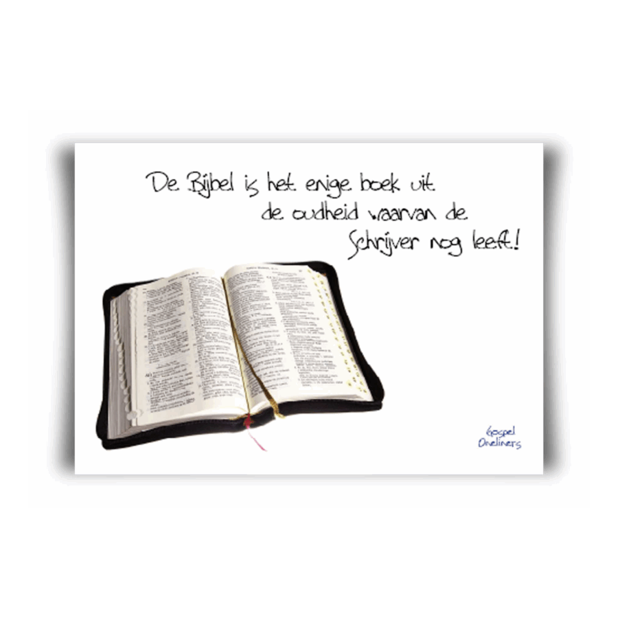 Poster A4 de bijbel is het boek uit de oudh