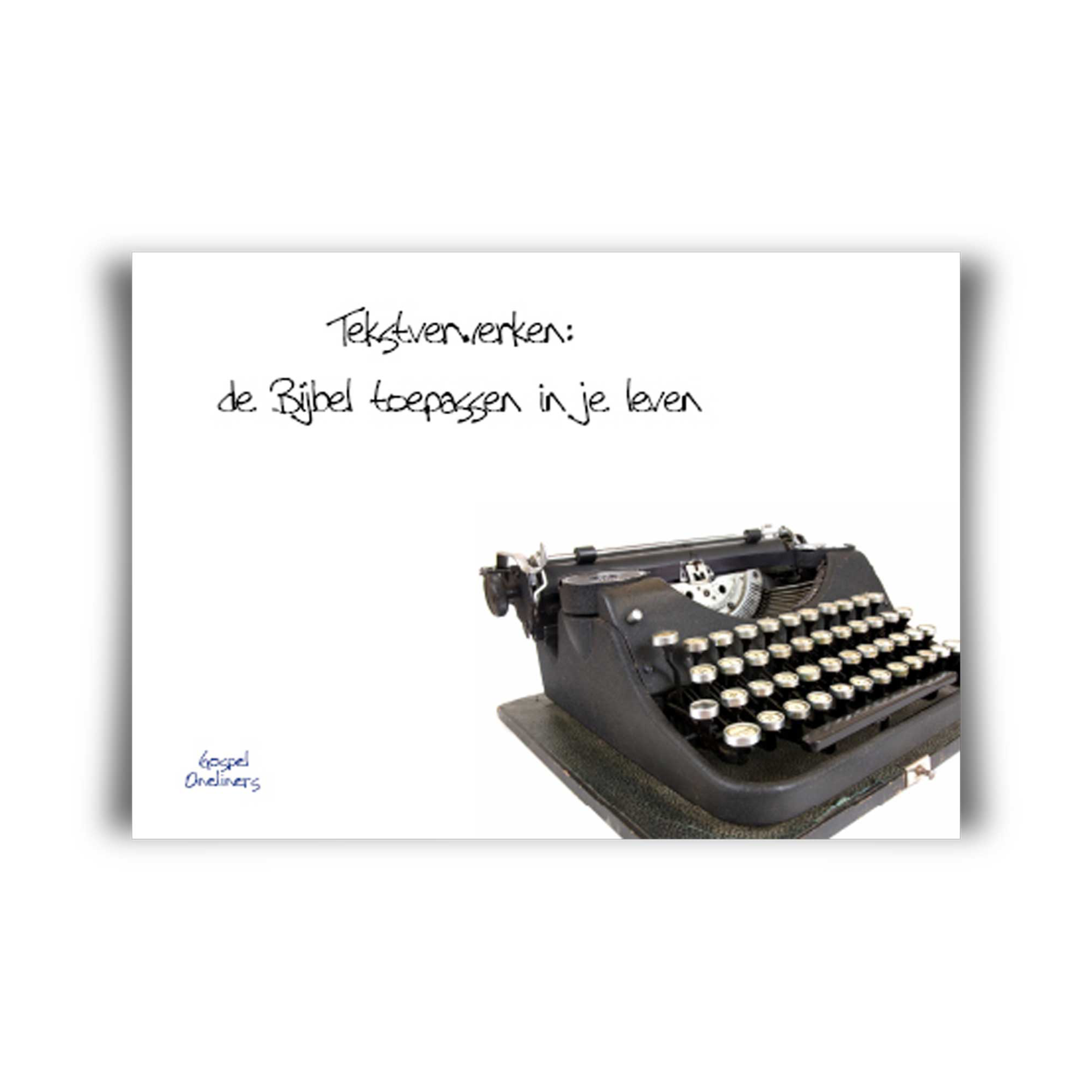 Poster A4 tekst verwerken is de bijbel toep