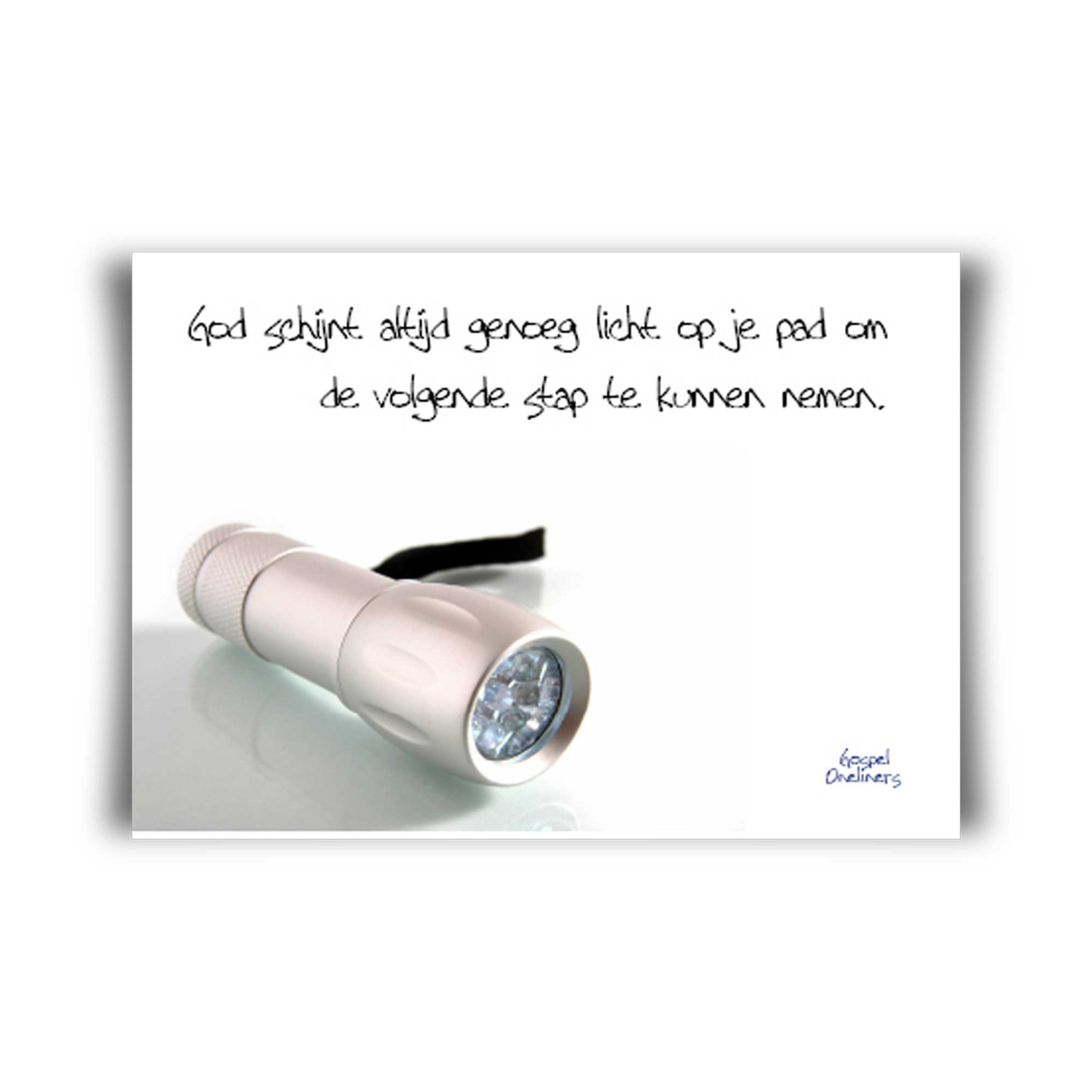 Poster A4 God schijnt zijn licht op jouw pa
