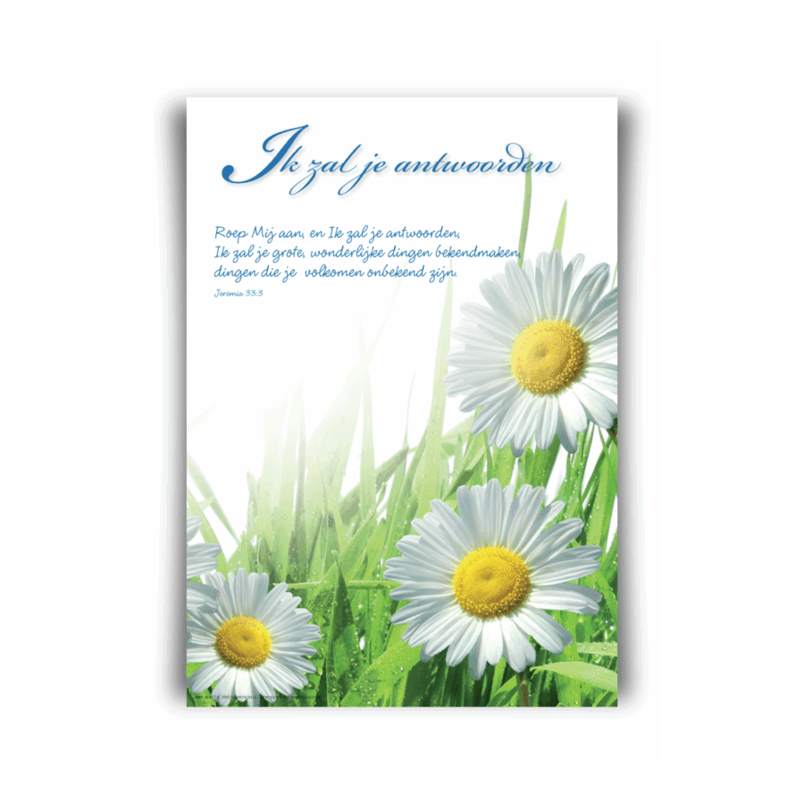 Poster A4 'Ik zal je antwoorden'