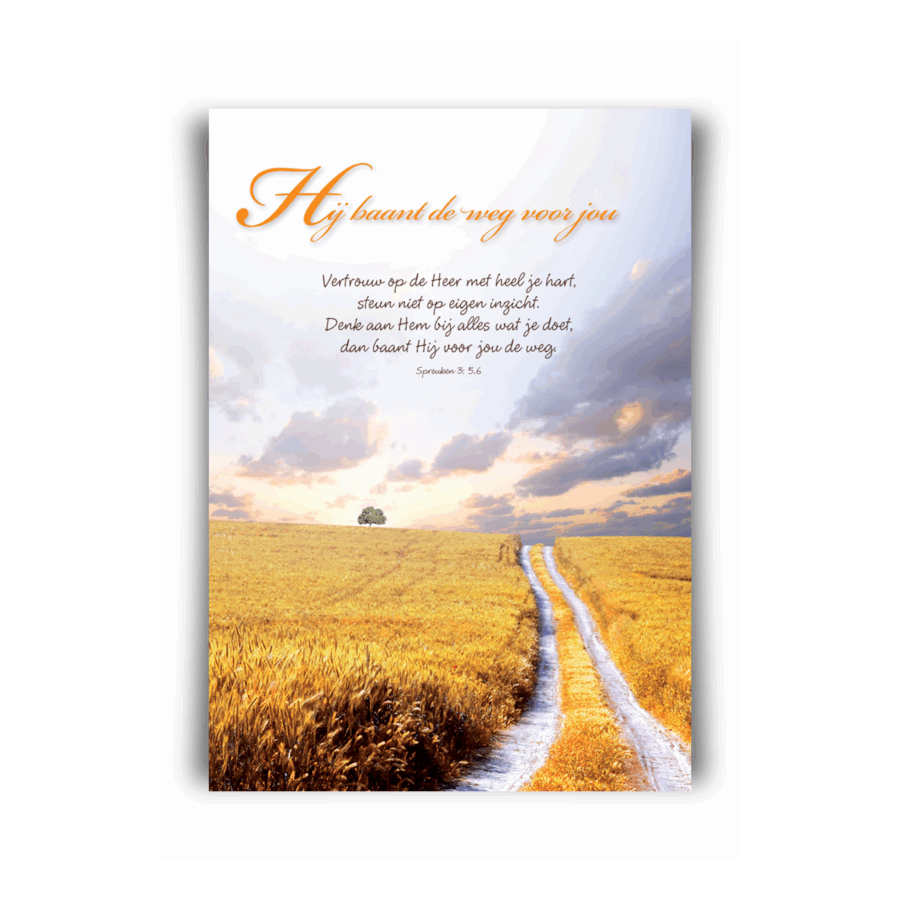 Poster A4 'Hij baant de weg voor jou'