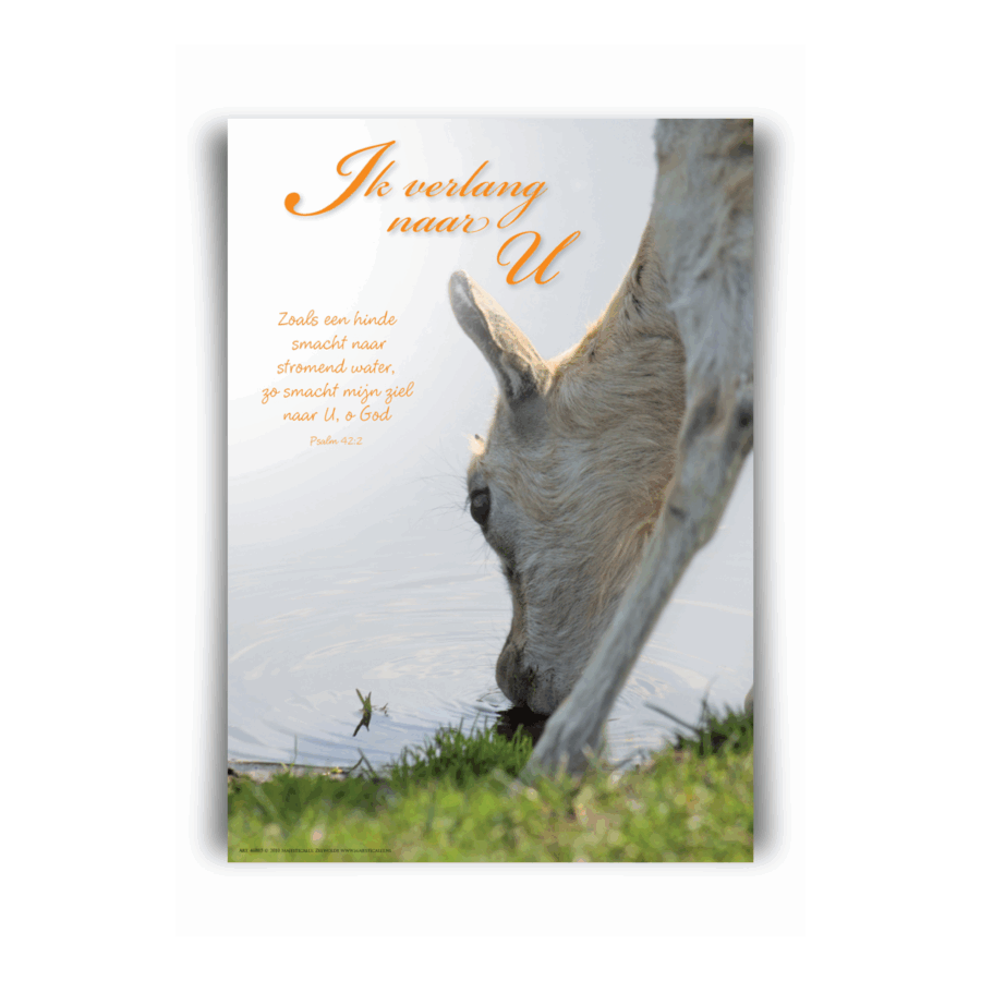 Poster A4 'Ik verlang naar U'