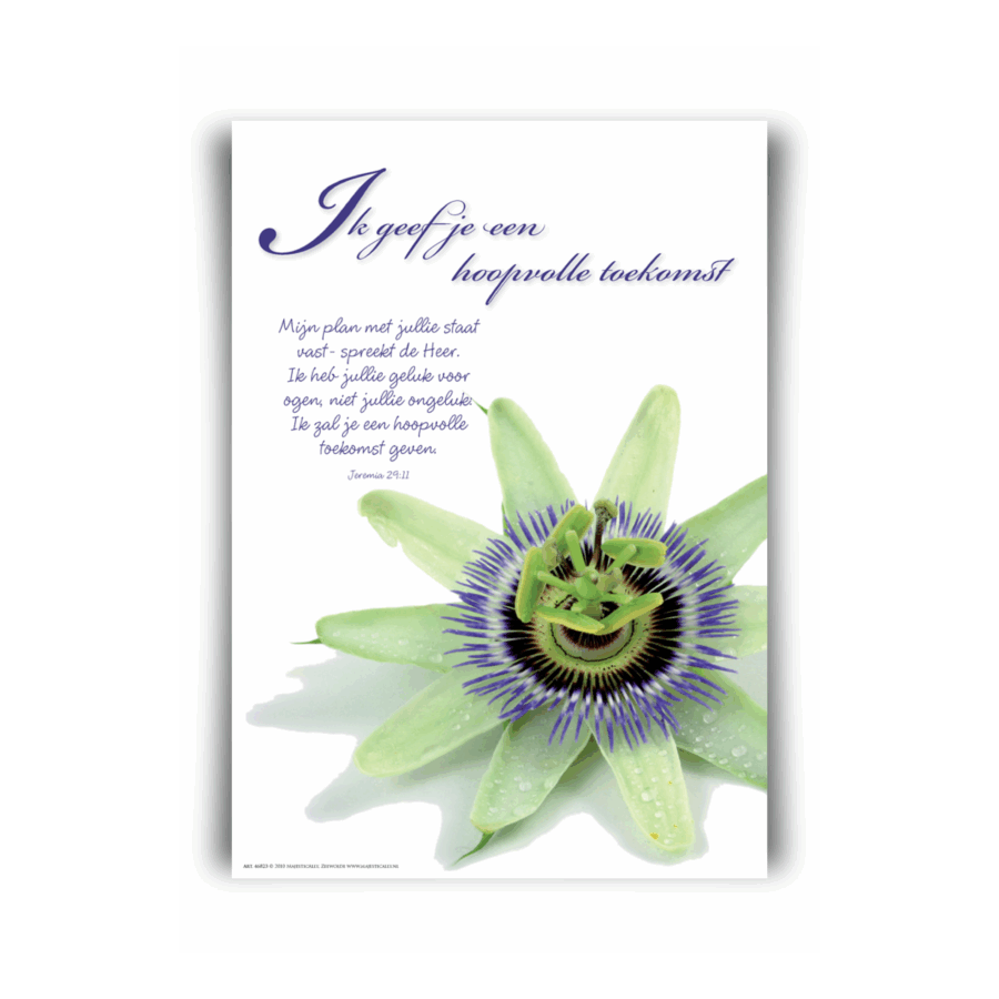 Poster A4 'Ik geef je een hoopvolle toekomst'
