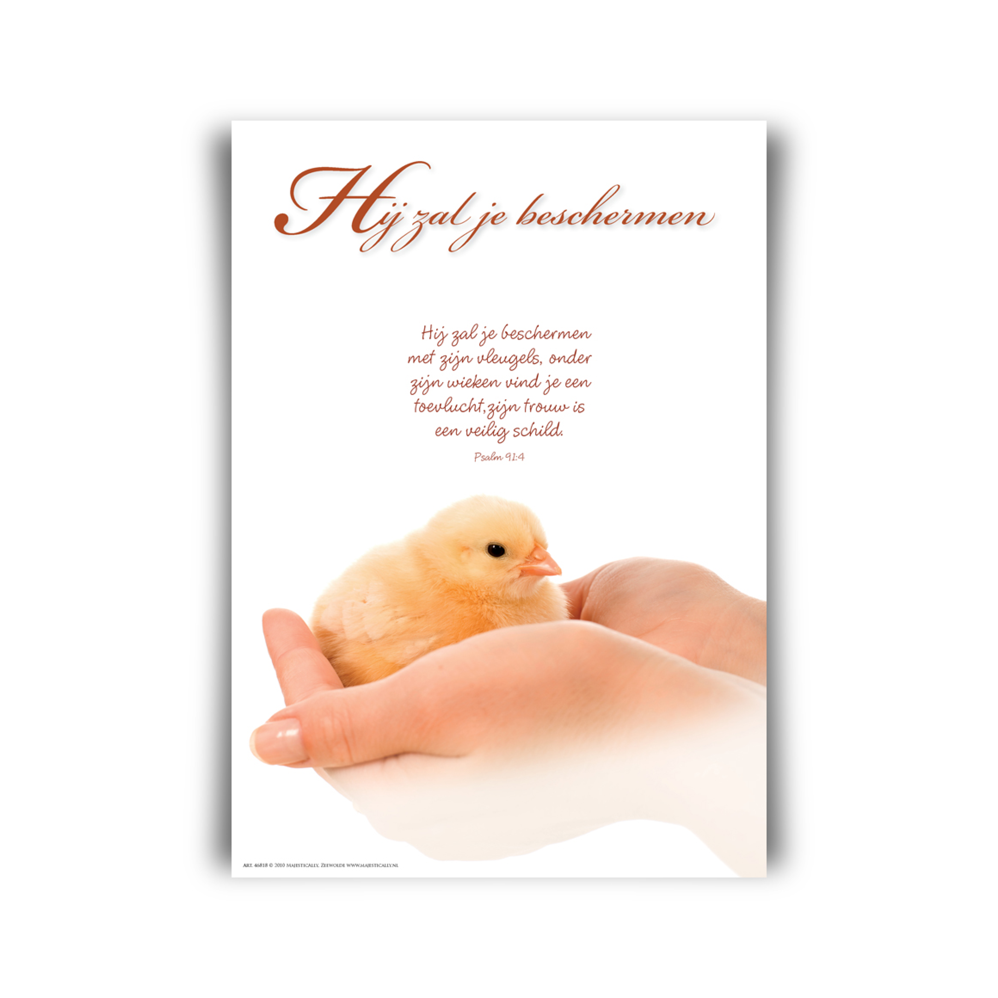 Poster A4 'Hij zal je beschermen'