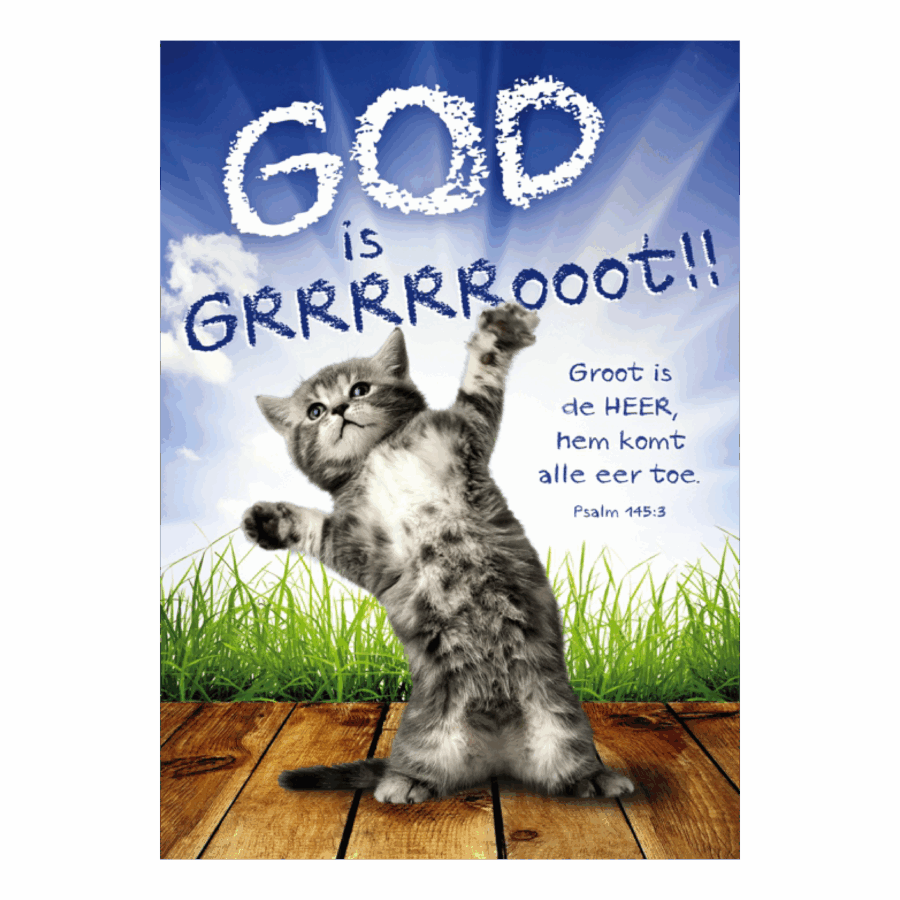 Poster 'God is groot'