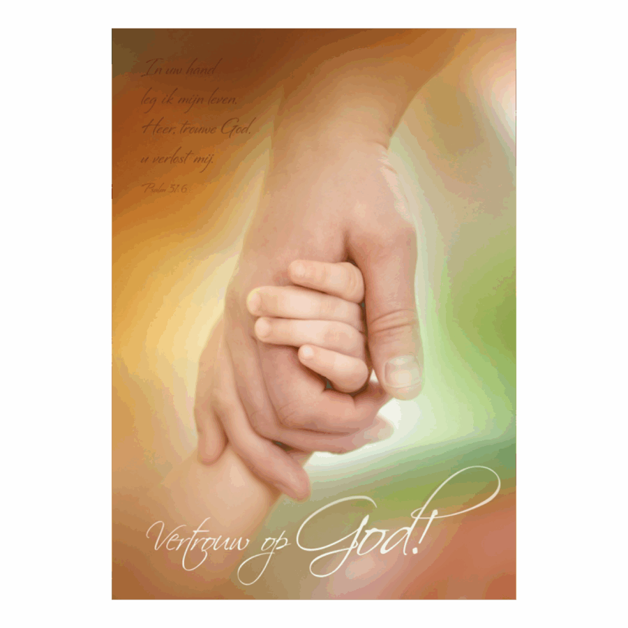 Poster A3 'Vertrouw op God'