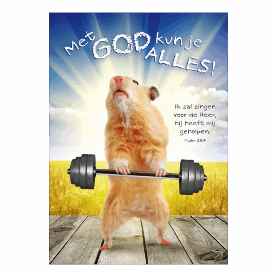 Poster 'Met God kun je alles'