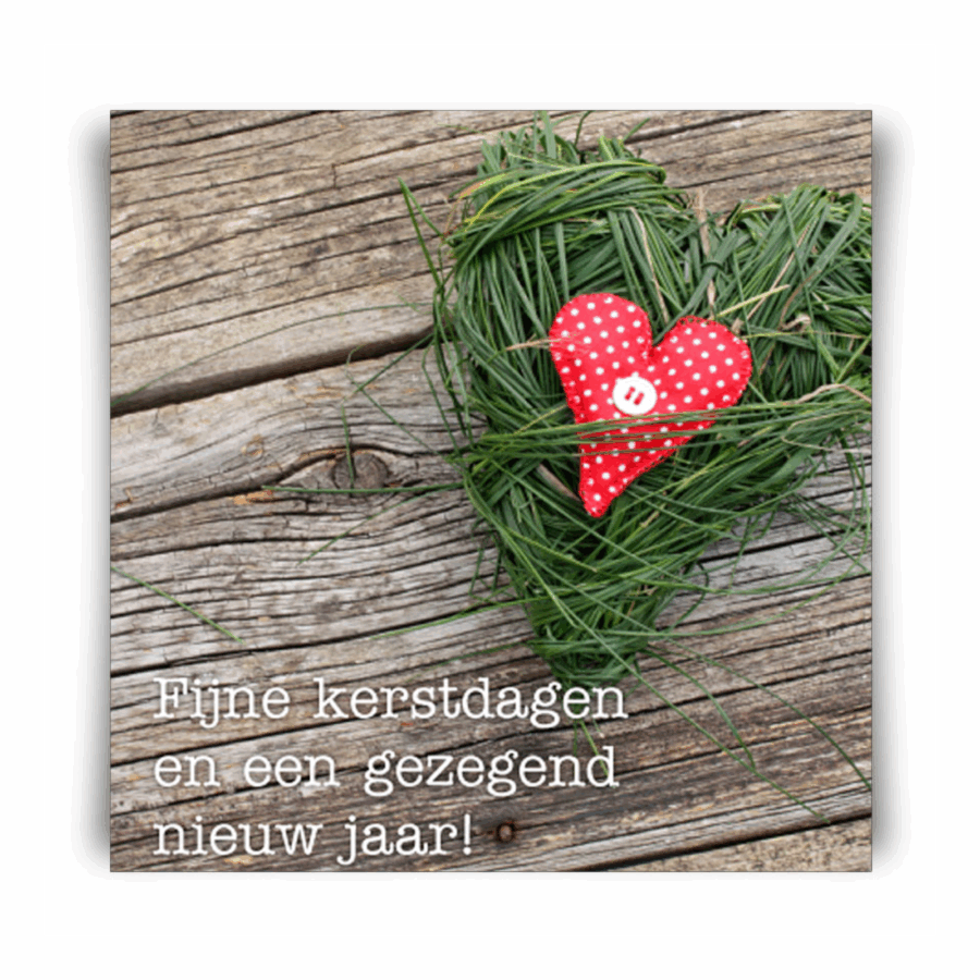 Kerstkaart 'Grashart'