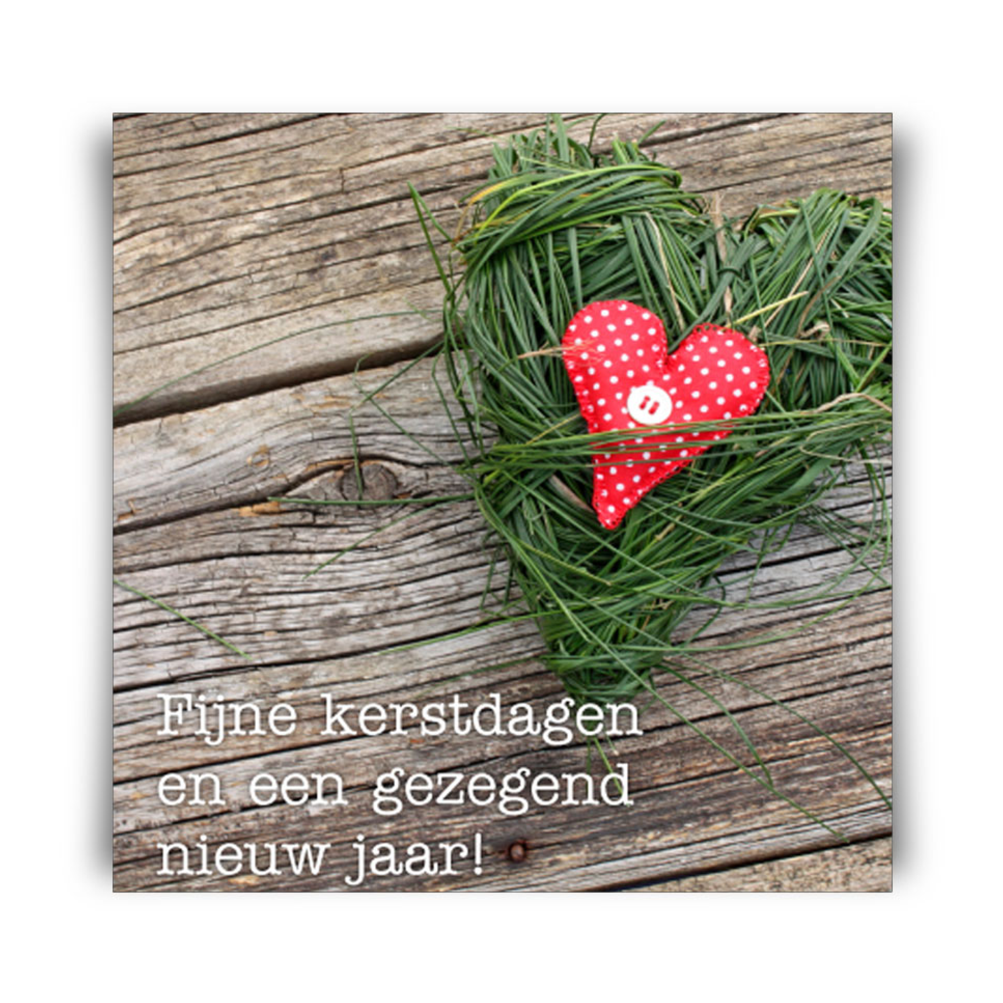 Kerstkaart 'Grashart'