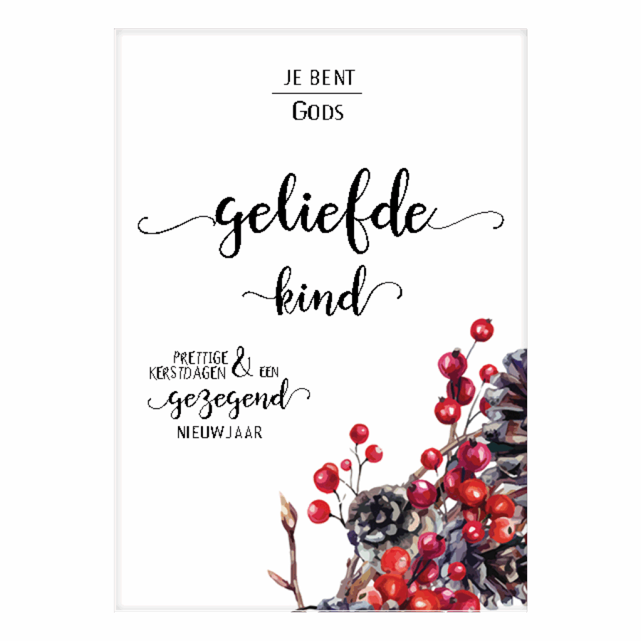 Kerstkaart 'Dennenappels' - Hour of Power