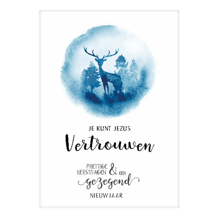 Kerstkaart 'Hert' - Hour of Power