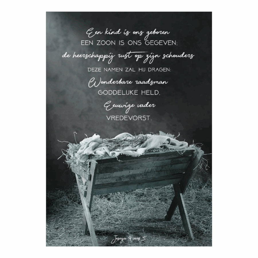 20x interieurbord 'Een Kind is ons geboren'