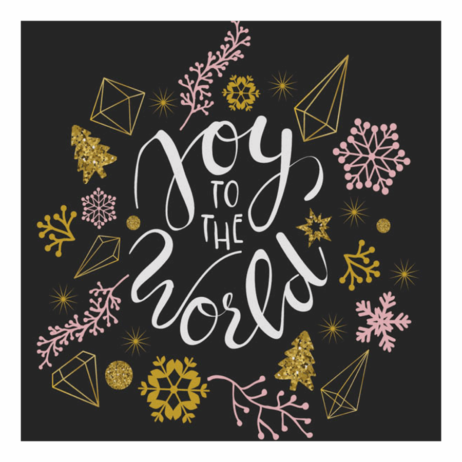 Cadeaubord 'Joy to the world'