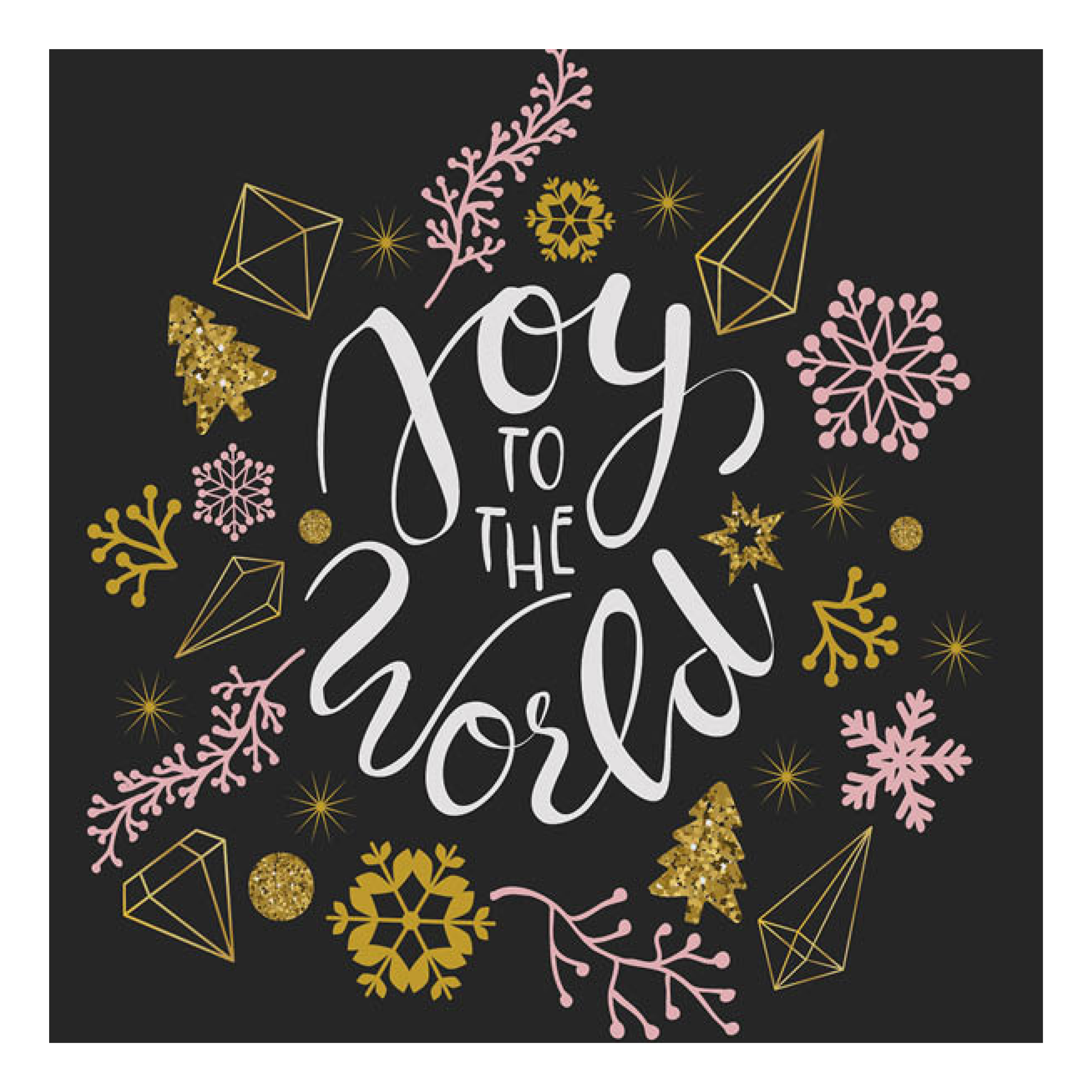 Cadeaubord 'Joy to the world'