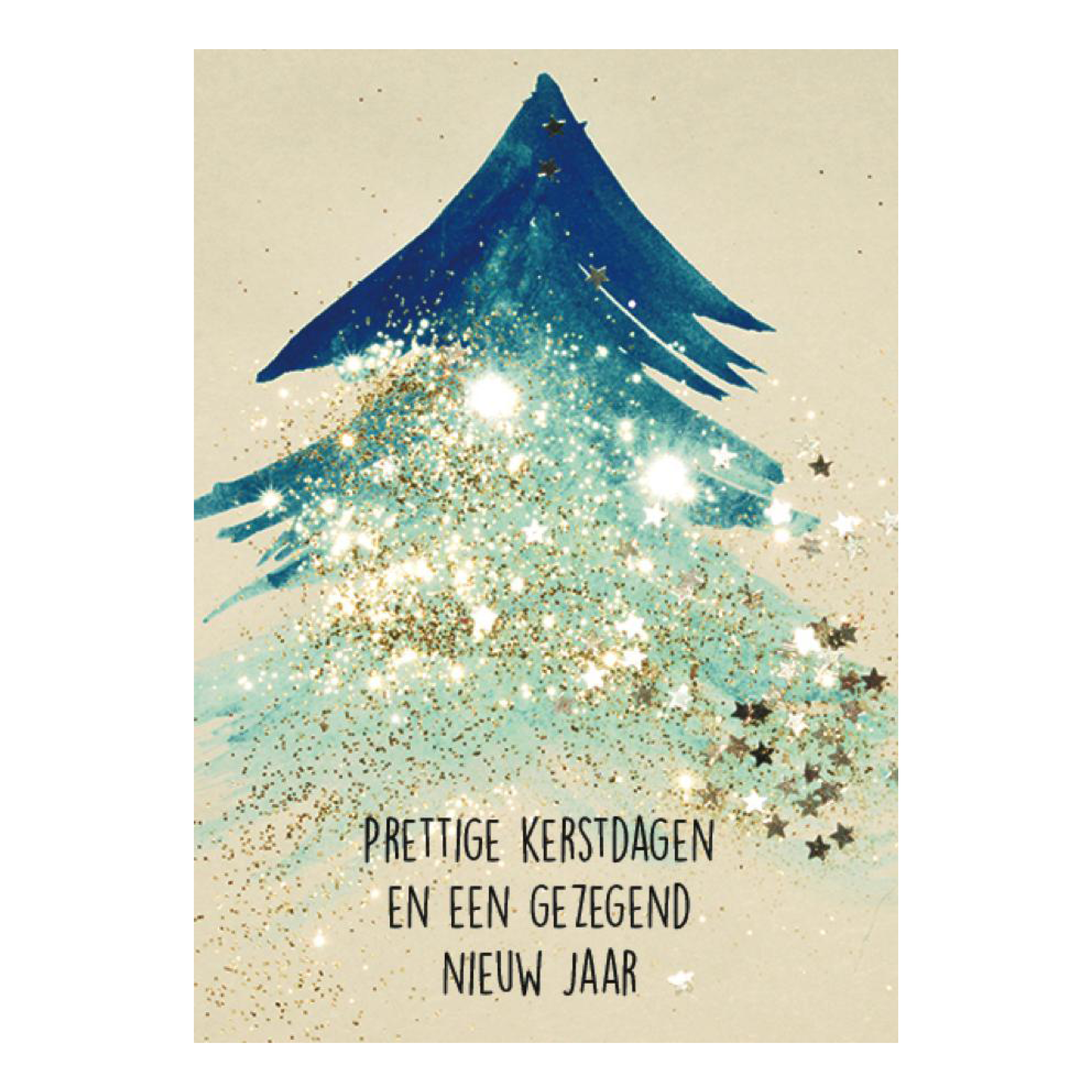 Kerstkaart 'Glitterboom'