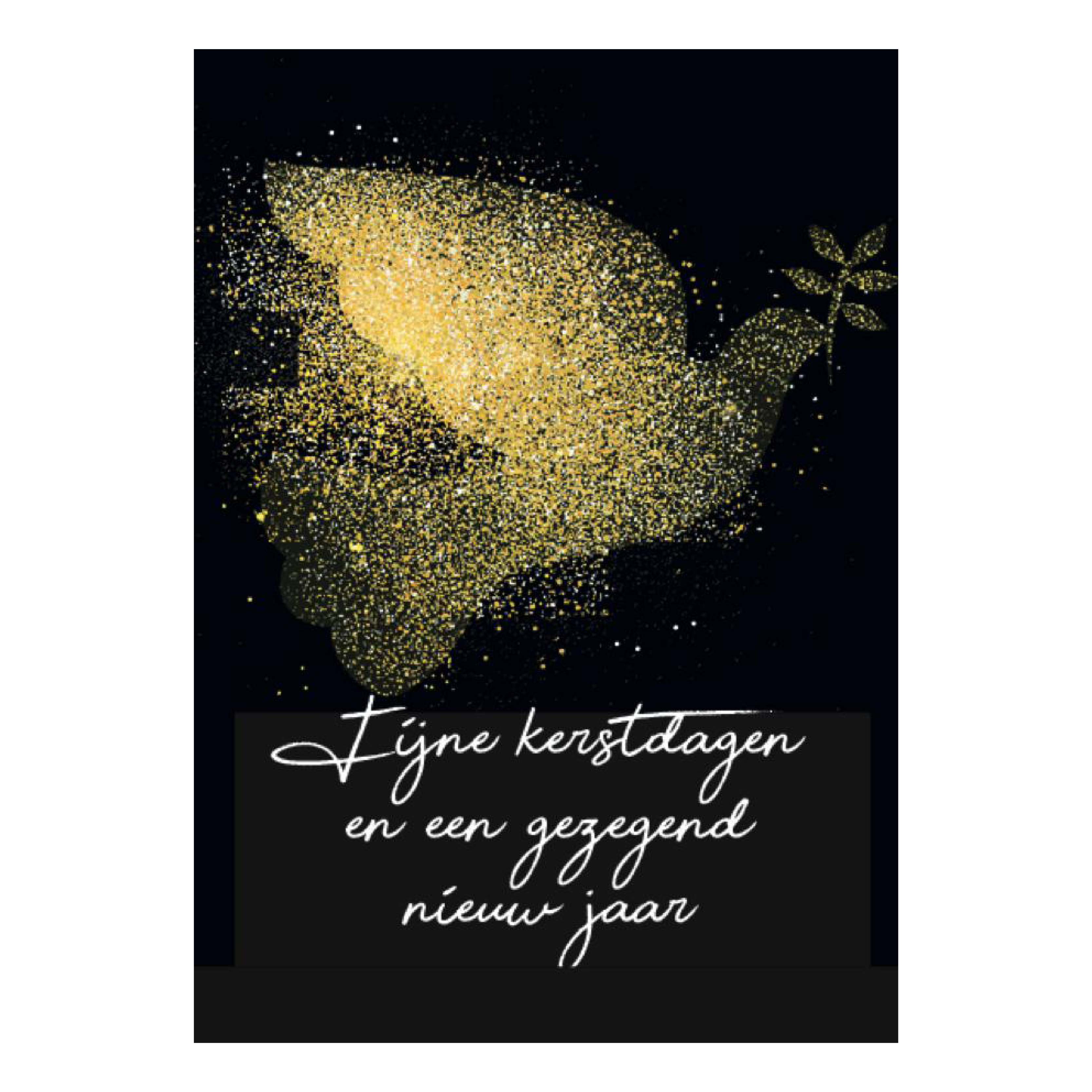 Kerstkaart 'Glitterduif'