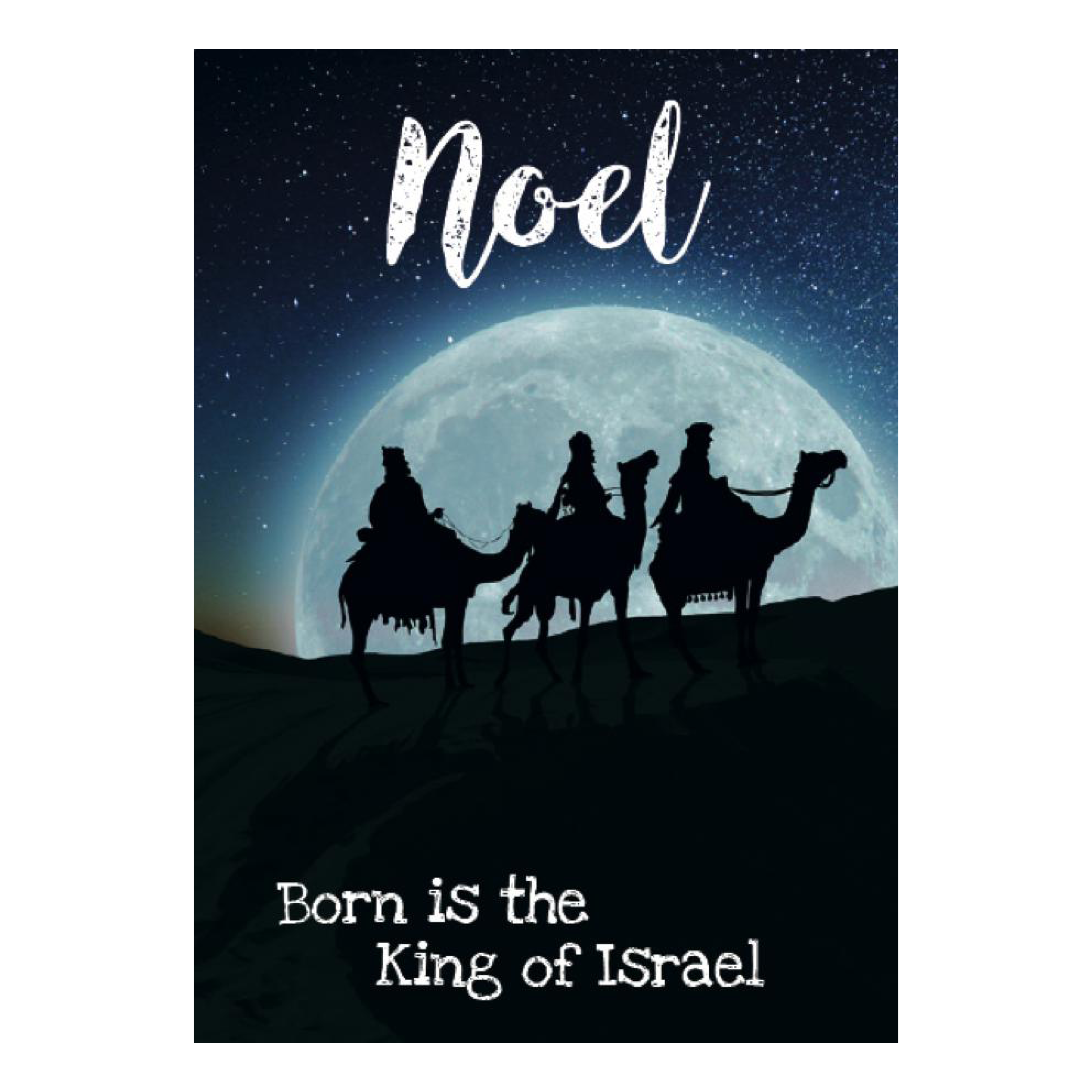 Kerstkaart 'Noel - wijzen'