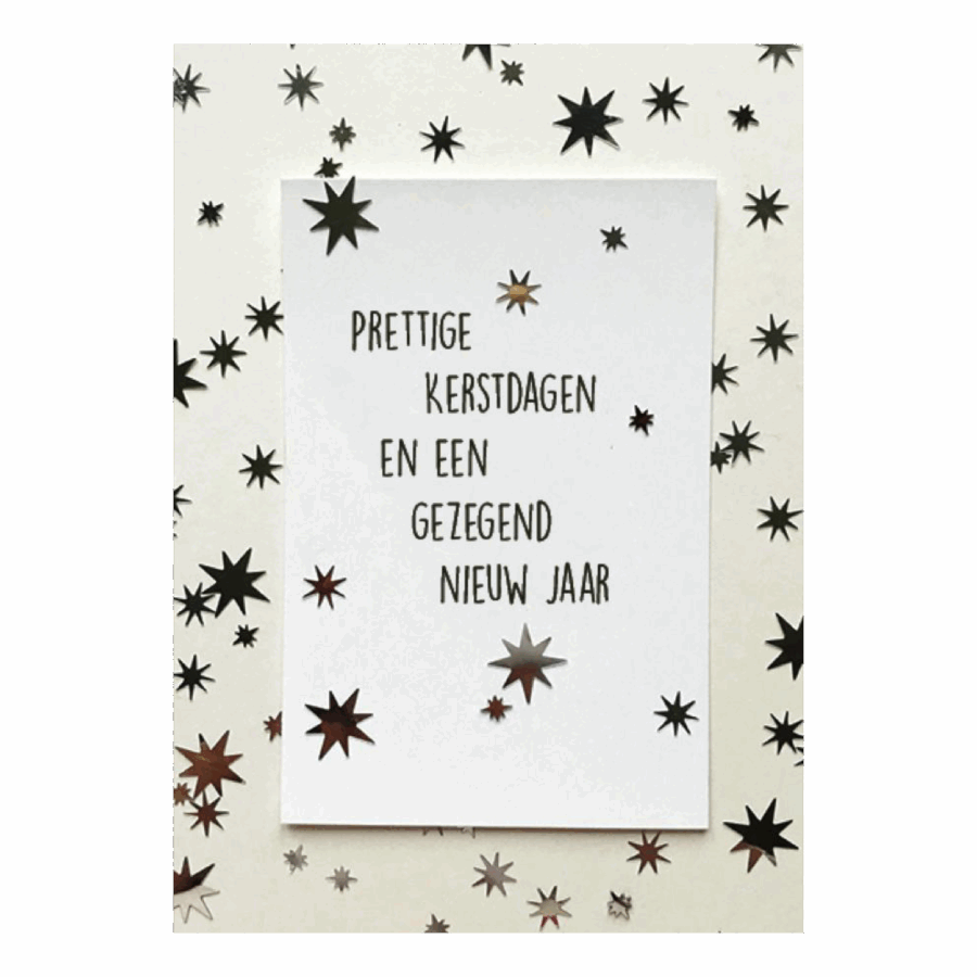 Kerstkaart 'Sterretjes'