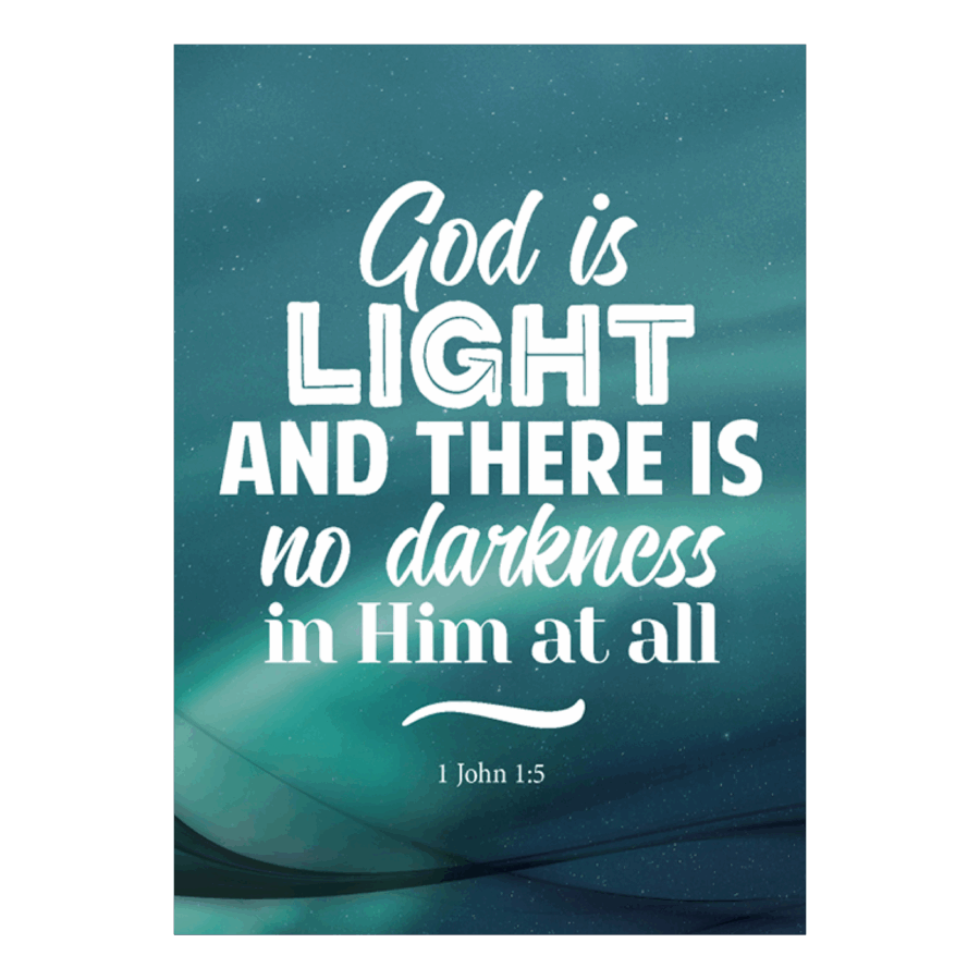 Kerstkaart 'God is light'