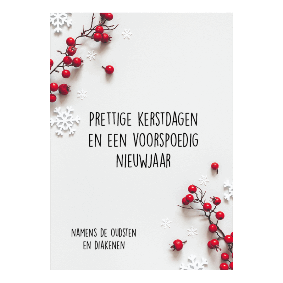 Kerstkaart 'Besjes - oudsten'