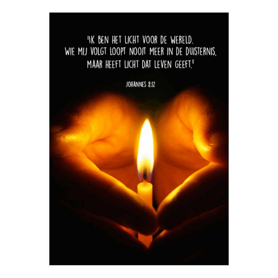 Kerstkaart 'Licht voor de wereld'