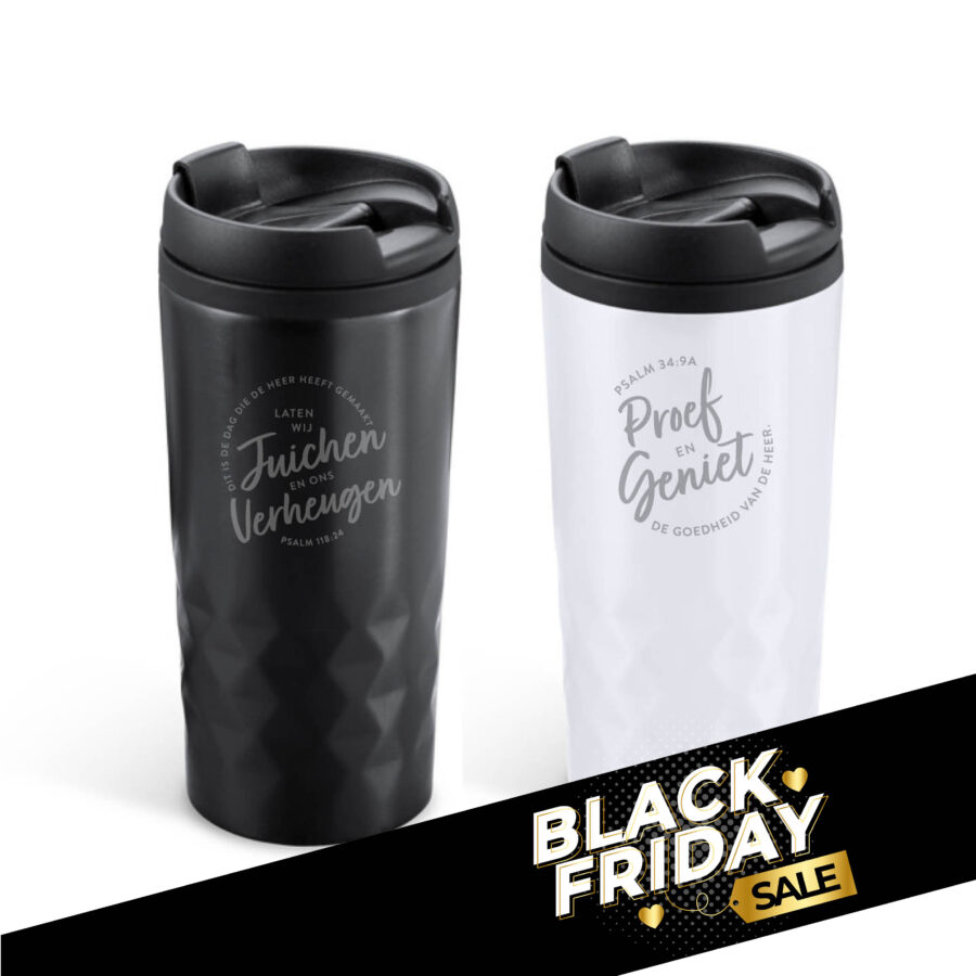 Koffiebekers set 1: zwart en wit