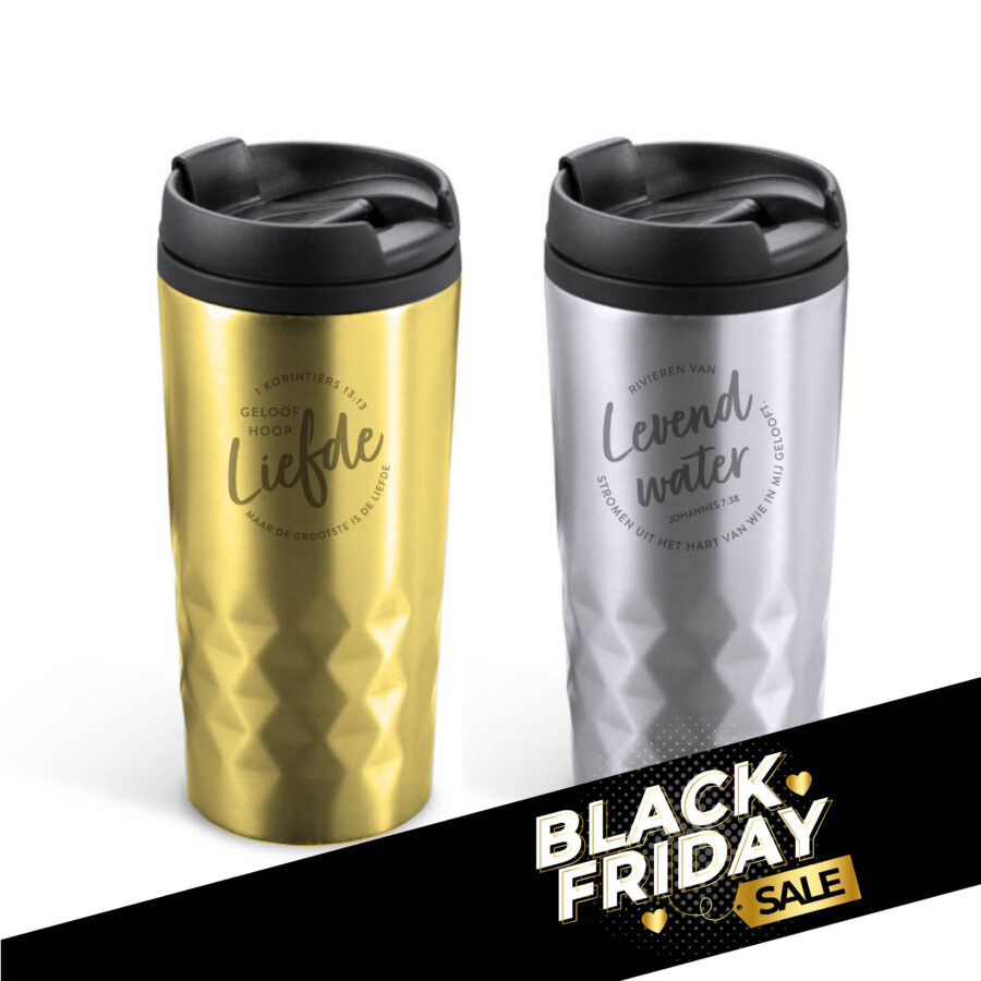 Koffiebekers set 2: goud en zilver