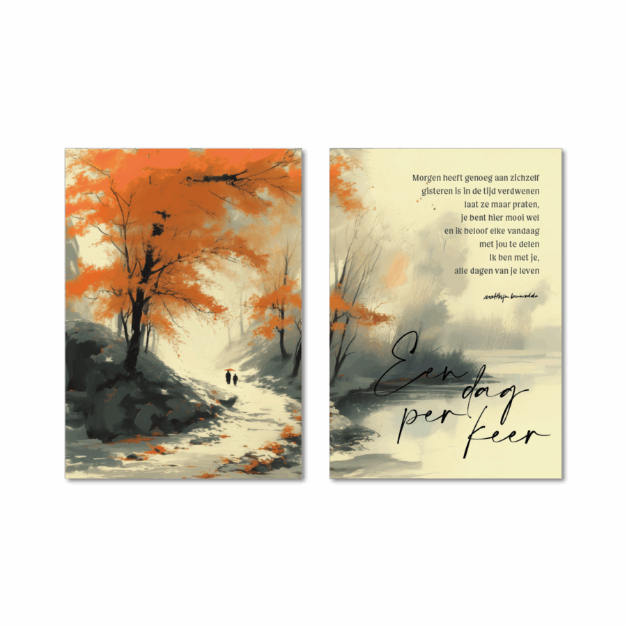 Tweeluik A3 'Een dag per keer - pen-ets'