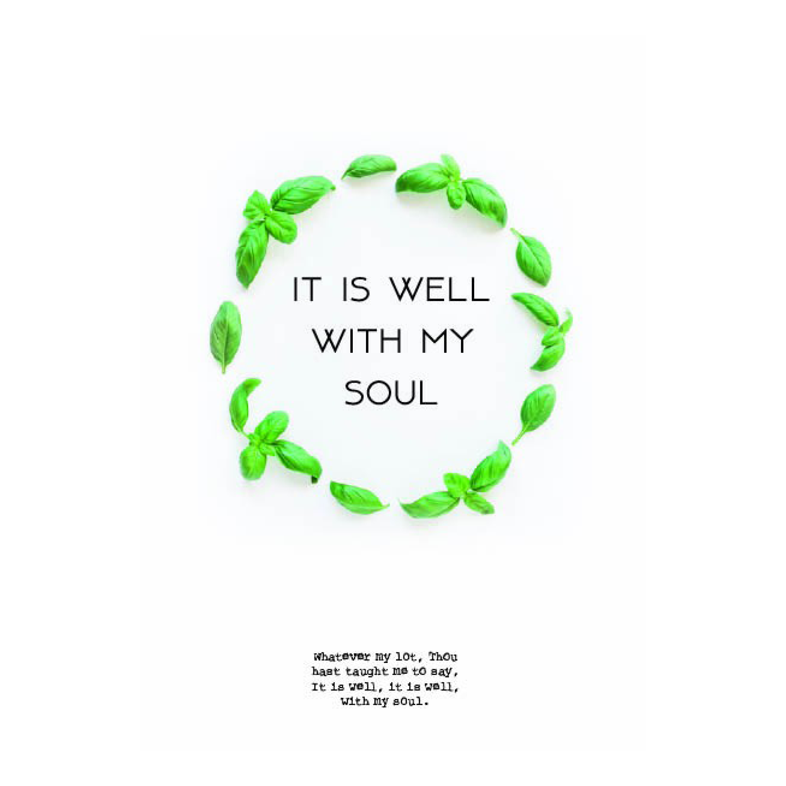 Poster 'It is well with my soul'