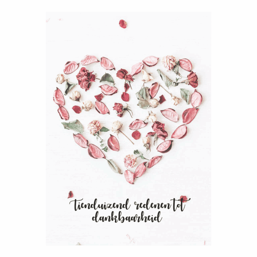 Poster 'Tienduizend redenen tot dankbaarheid'