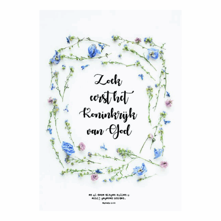 Poster 'Zoek eerst het Koninkrijk'